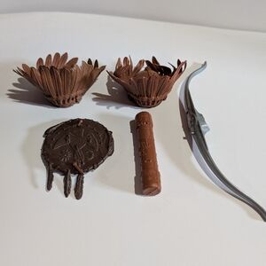 VTG Louis Marx Toys Geronimo Johnny West Accessories Headdress Quiver Bow Shield